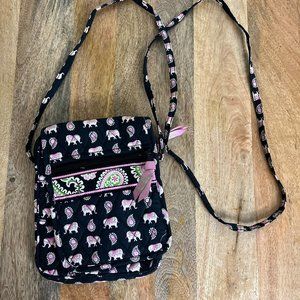 Vera Bradley Crossbody Wallet Bag Pink Elephants